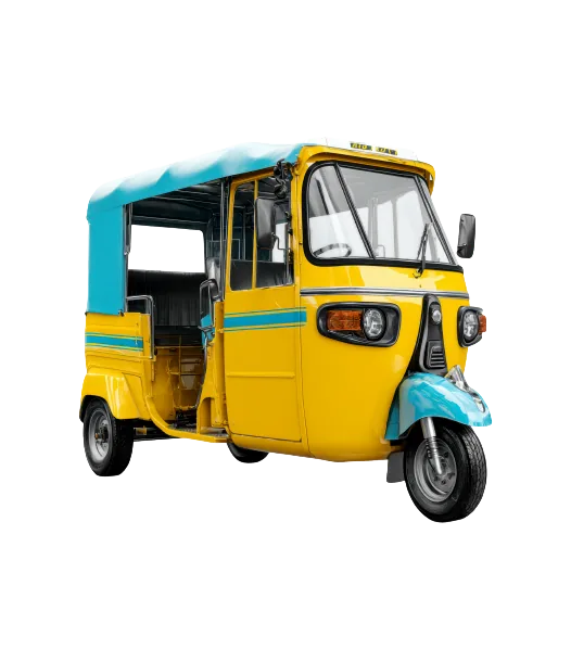 Tuc tuc, uno de los transportes para llegar a Amazona Lodge